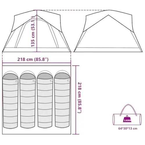 vidaXL Campingzelt 3