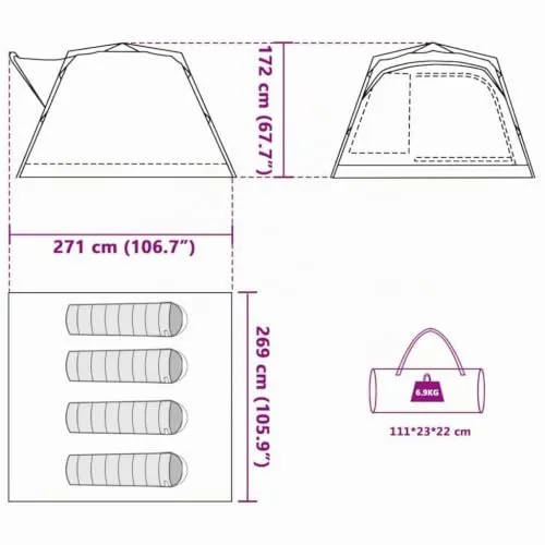 vidaXL Campingzelt UC 3