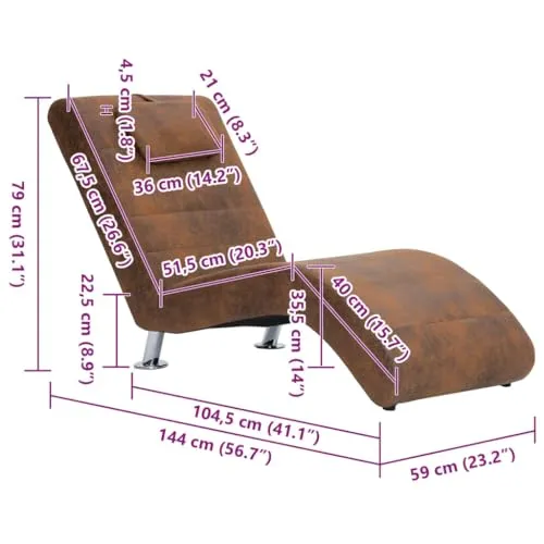 vidaXL Chaiselongue 2