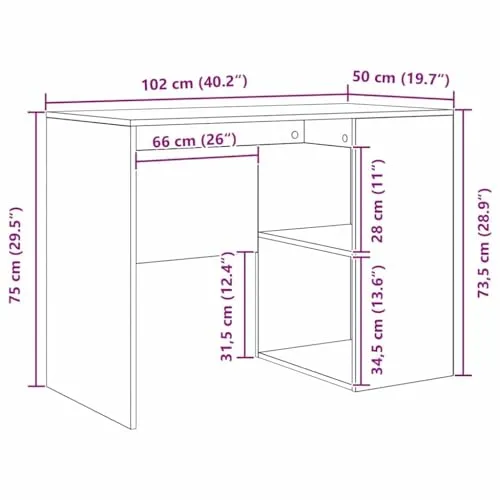 vidaXL Eck-Schreibtisch 3