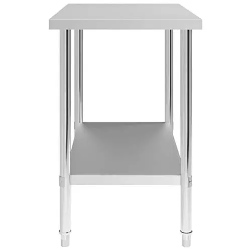 vidaXL Edelstahl Tisch 6