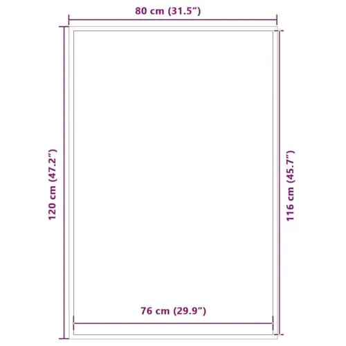 vidaXL Fußmatte 80x120 cm