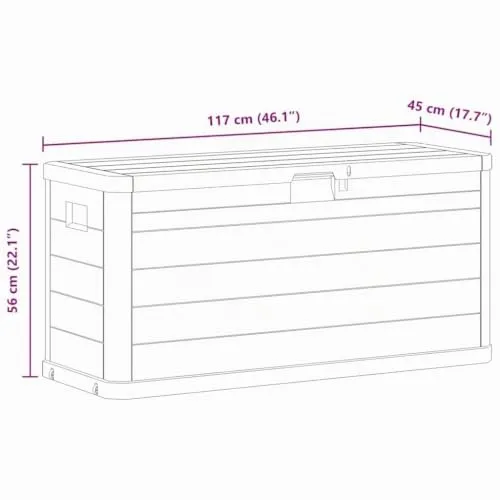 vidaXL Garten-Aufbewahrungsbox 280 L 3