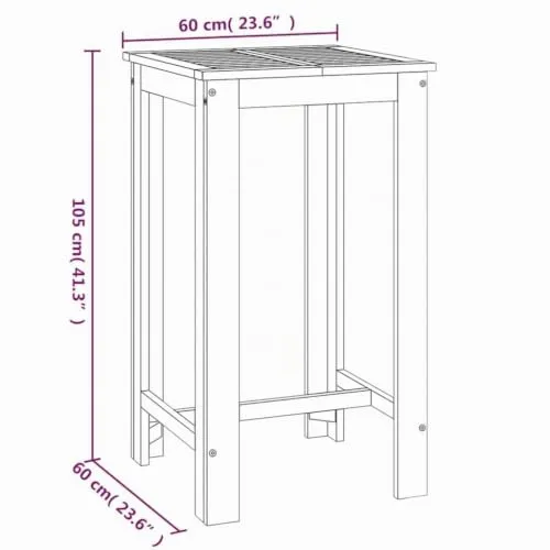 vidaXL Garten Bartisch 3