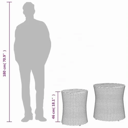 vidaXL Garten-Beistelltische 3