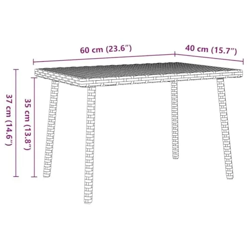 vidaXL Garten-Couchtisch 3
