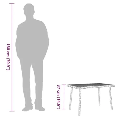 vidaXL Garten-Couchtisch 4