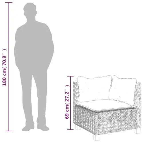 vidaXL Garten Ecksofa 3