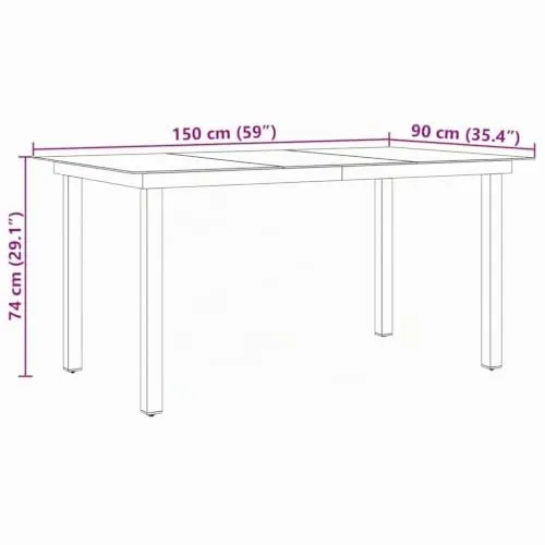 vidaXL Garten Esstisch 3
