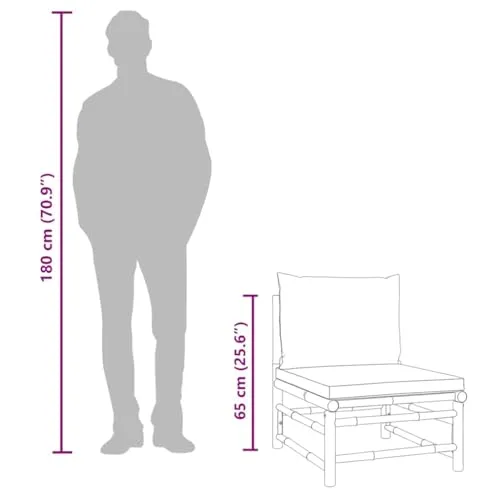 vidaXL Garten Mittelsofa 4