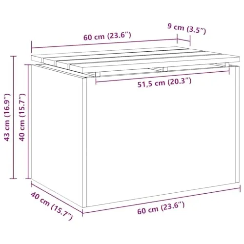 vidaXL Gartenbank 1-Seater 3