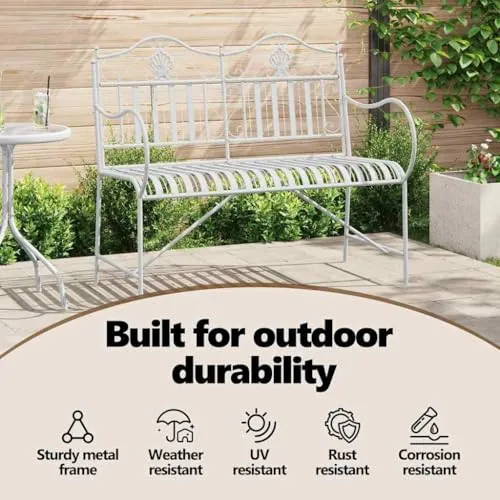 vidaXL Gartenbank 2-Seater 4