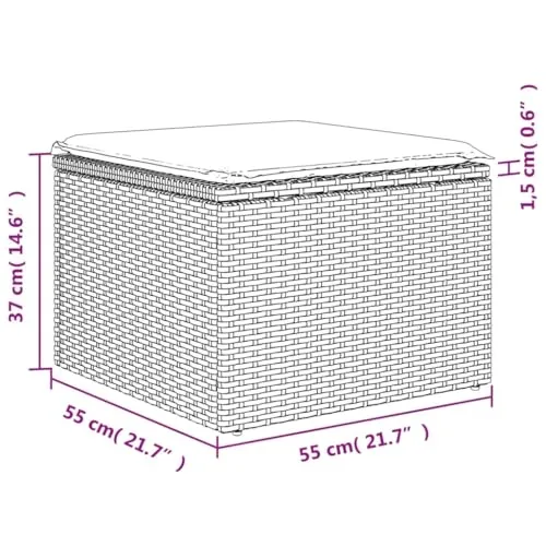 vidaXL Gartenhocker 3