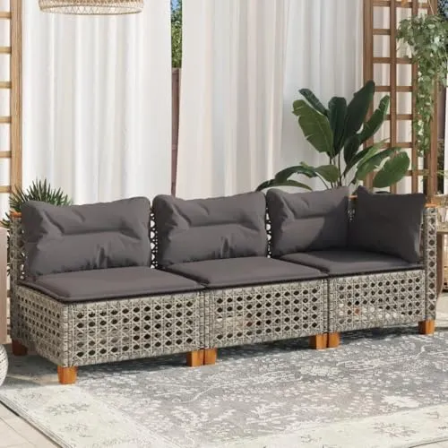 vidaXL Gartensofa 3-Sitzer 6
