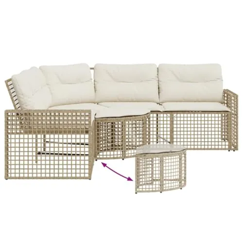 vidaXL Gartensofa L-Form 5