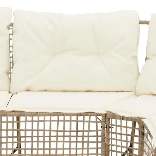 vidaXL Gartensofa L-Form 6