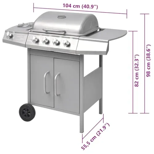vidaXL Gasgrill 4+1 3