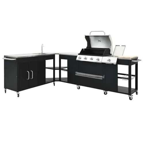 vidaXL Gasgrill-Set 4+1 Hoek 5