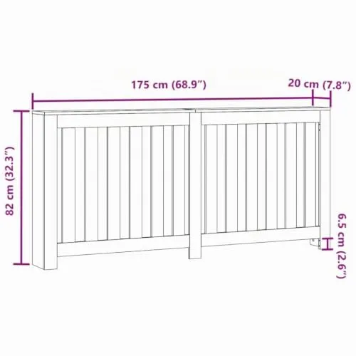 vidaXL Heizkörperverkleidung 175x20x82 3