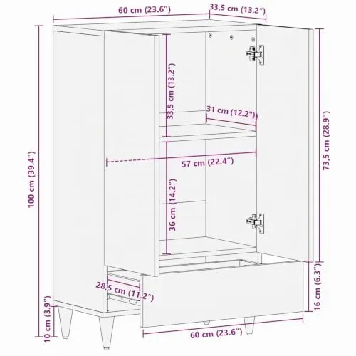 vidaXL Hochschrank 2