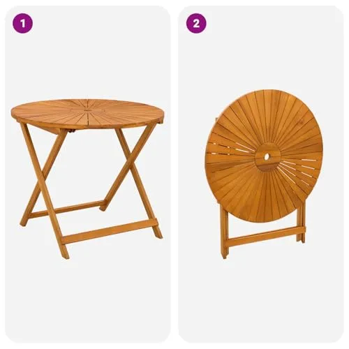 vidaXL Klappbarer Gartentisch 4