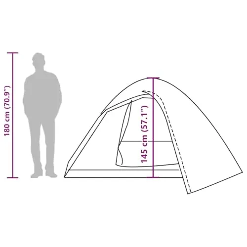 vidaXL Kuppel-Campingzelt 4 Personen 4