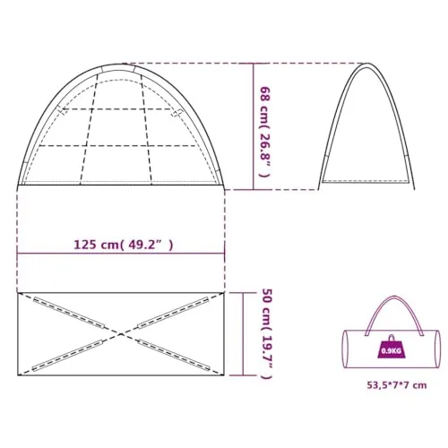 vidaXL Lagerzelt 9 Fächer 3