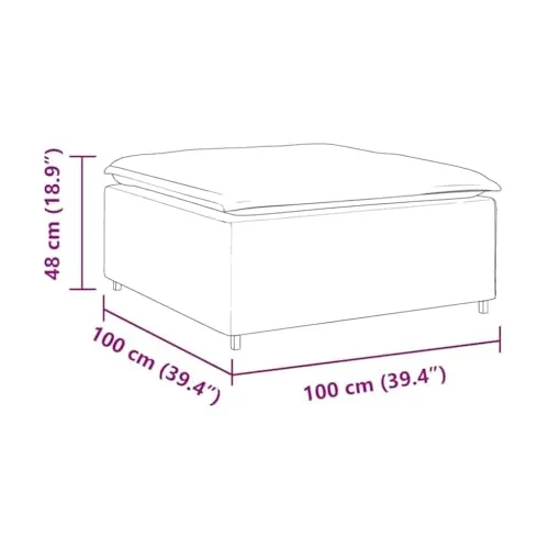 vidaXL Modulares Sofa-Fußhocker-Modul 3