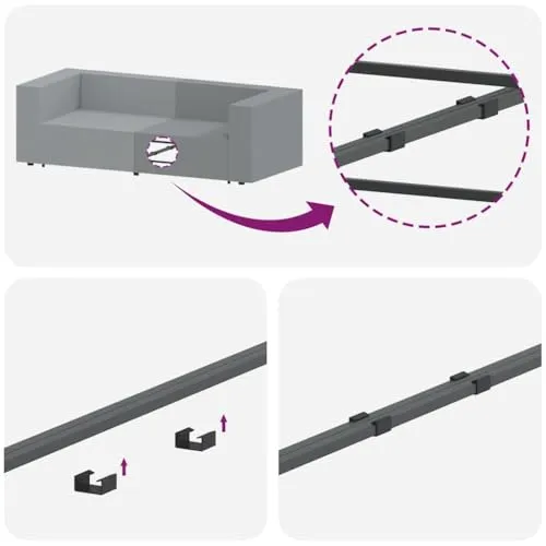 vidaXL Modulares Sofa-Fußhocker-Modul 4