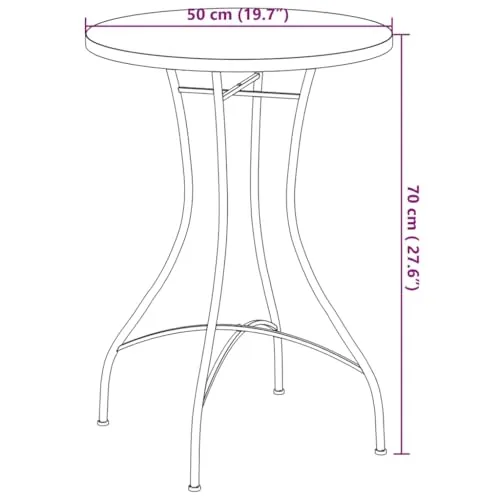 vidaXL Mosaik-Bistrotisch 3