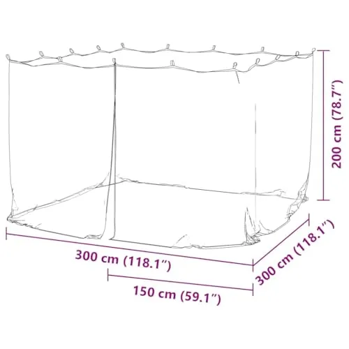 vidaXL Moskito-Netz 220 Mesh 3