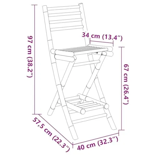 vidaXL Outdoor-Barhocker 3