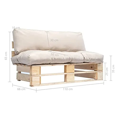 vidaXL Outdoor-Sofa Paletten 2