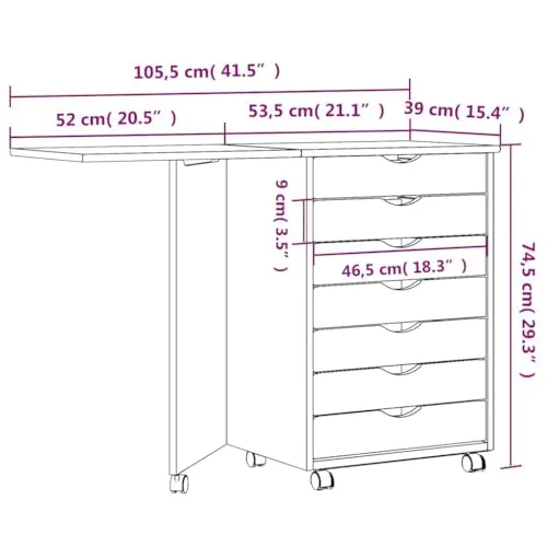 vidaXL Rollschrank 3