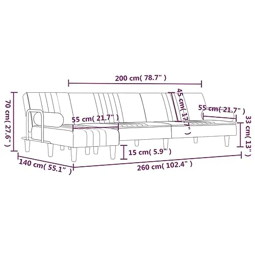 vidaXL Schlafsofa UC 3