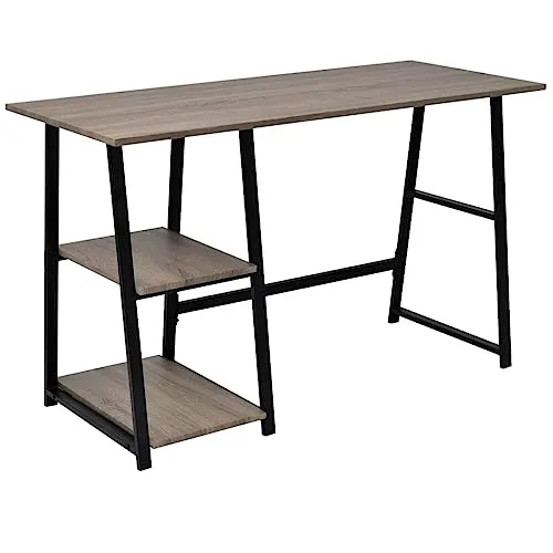 vidaXL Schreibtisch 2 Regale 5