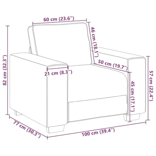 vidaXL Sessel 3