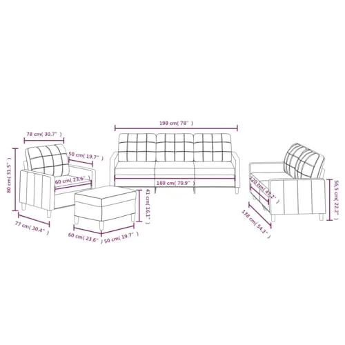 vidaXL Sofagarnitur 3