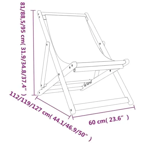 vidaXL Strandstuhl 3