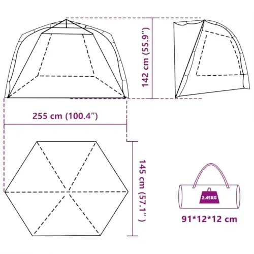 vidaXL Strandzelt 3