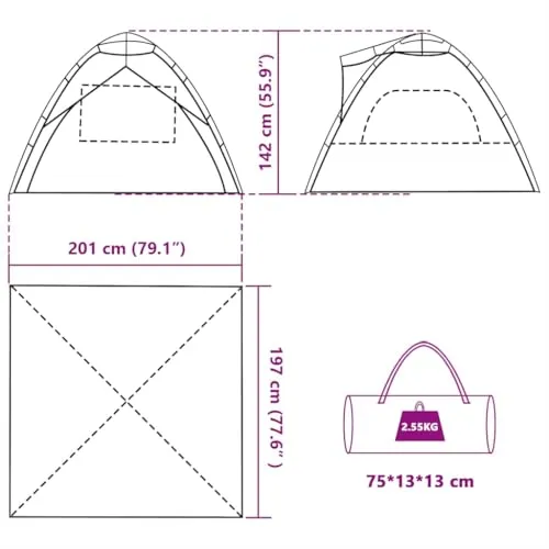 vidaXL Strandzelt UC 3