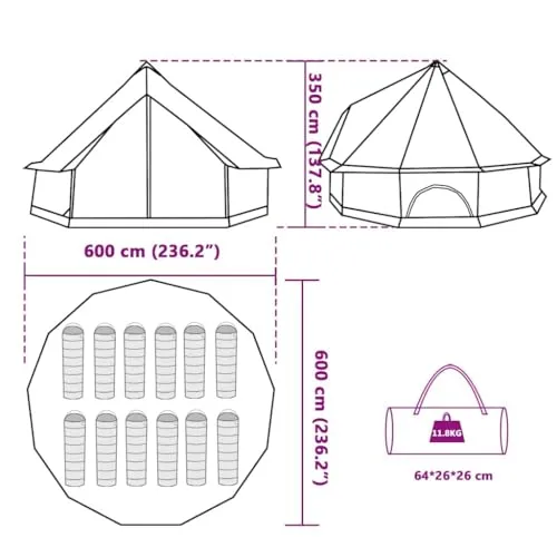 vidaXL Tipi 3