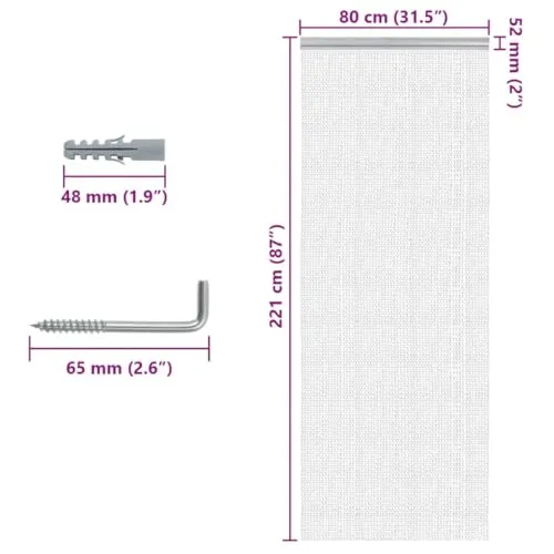 vidaXL Türvorhang UC 2