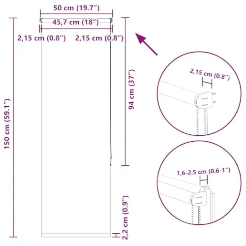 vidaXL Verdunkelungsrollo 2