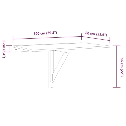 vidaXL Wand Klapptisch 3