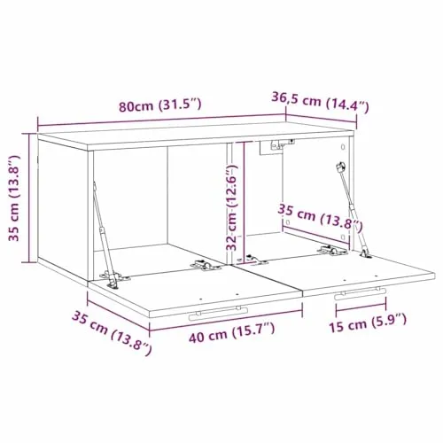 vidaXL Wandschrank 3