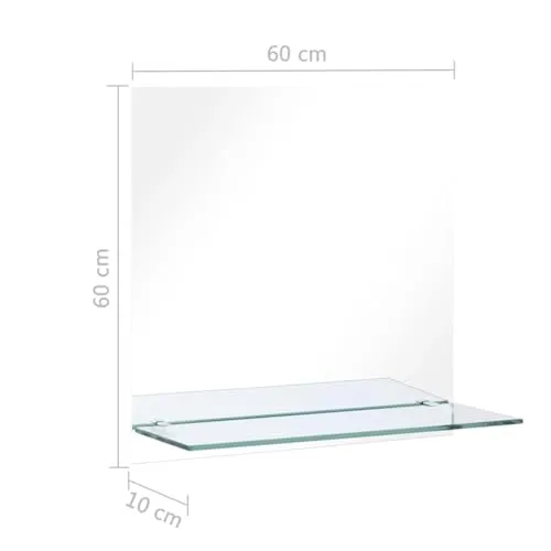 vidaXL Wandspiegel 60×60 cm 3