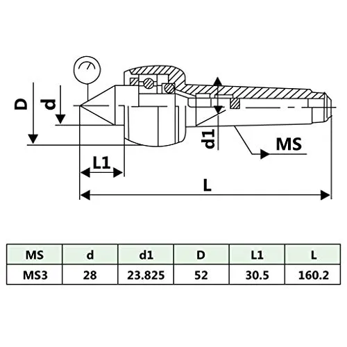 vidaXL Zentrierspitze MT3 7