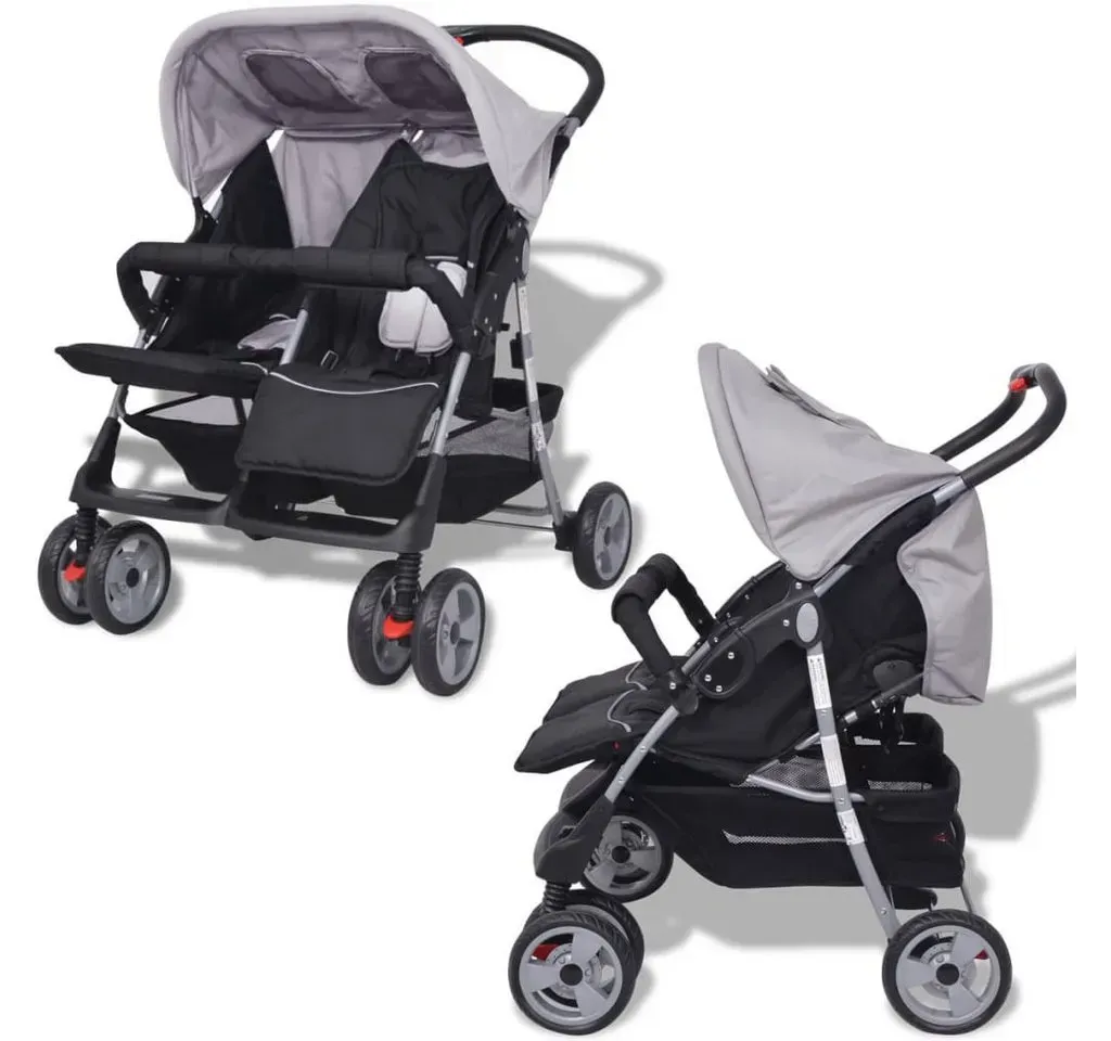 vidaXL Zwillingsbuggy