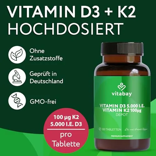 Vitabay Vitamin D3 + K2 Depot 2